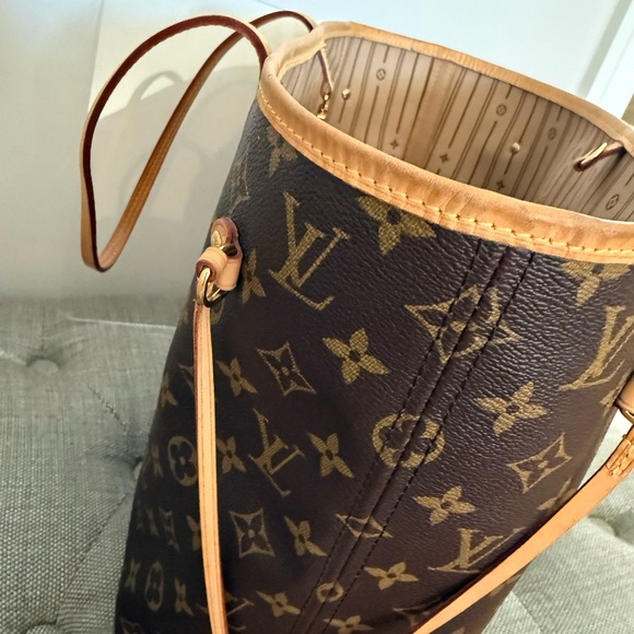 Louis Vuitton Classic Neverful MM monogram tote handbag purse - Picture 12 of 16